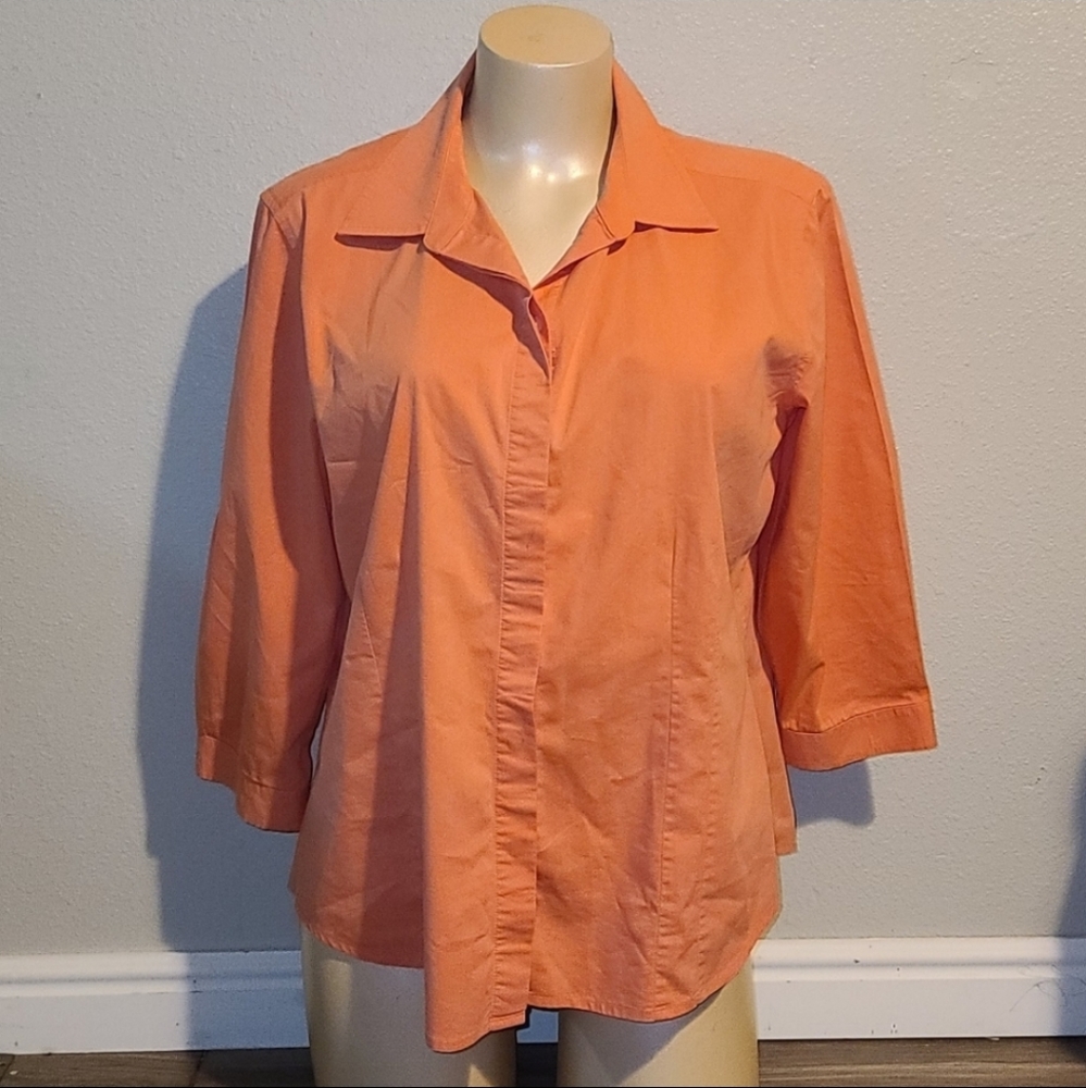 Chicos button down 3/4 slevess